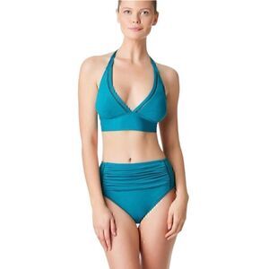 NWOT Bleu Rod Beattie ‘Behind the Seams’ Halter Bikini Top in Deepwater Size 4